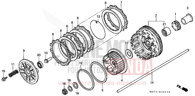 KUPPLUNG (V/W) von Super Blackbird TITANIUM METALLIC (YR183) von 1998